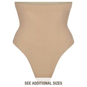 SKIMS Seamless Sculpt High-Waisted Thong in Clay